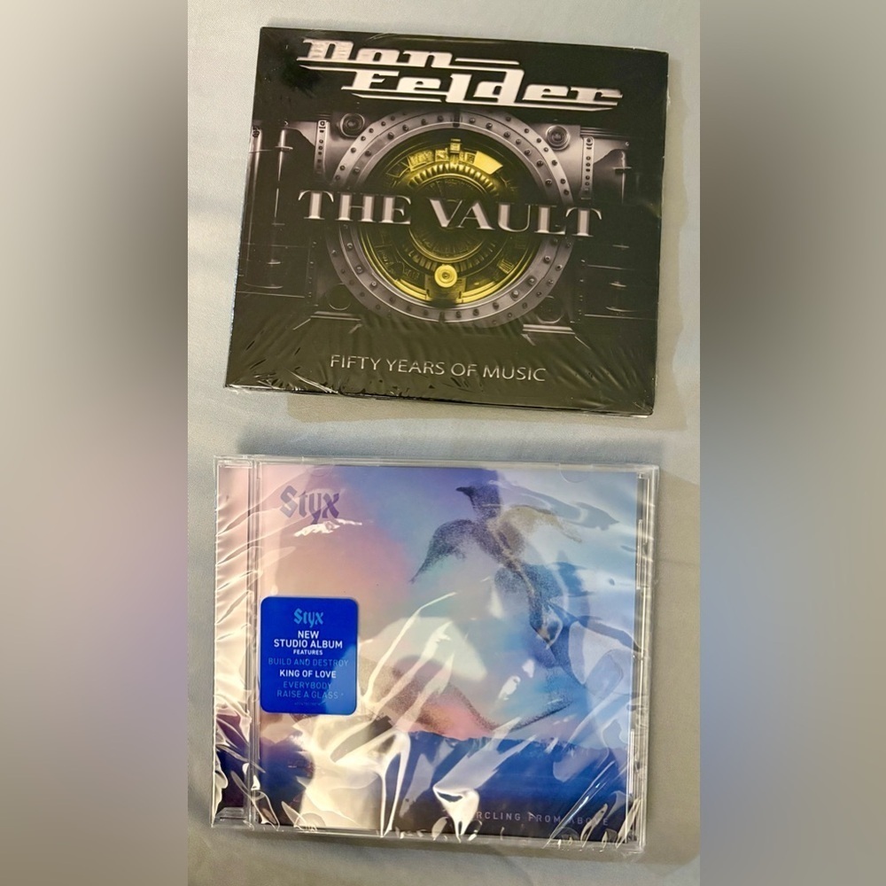 New- Don Felder The Vault CD 
and 
Styx Album 2025 Summer tour
Both New & Sealed
